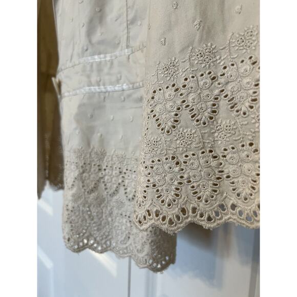 Vintage Old Navy Cream Cotton 1 Button Blazer/Jacket Women's Medium - Picture 10 of 14